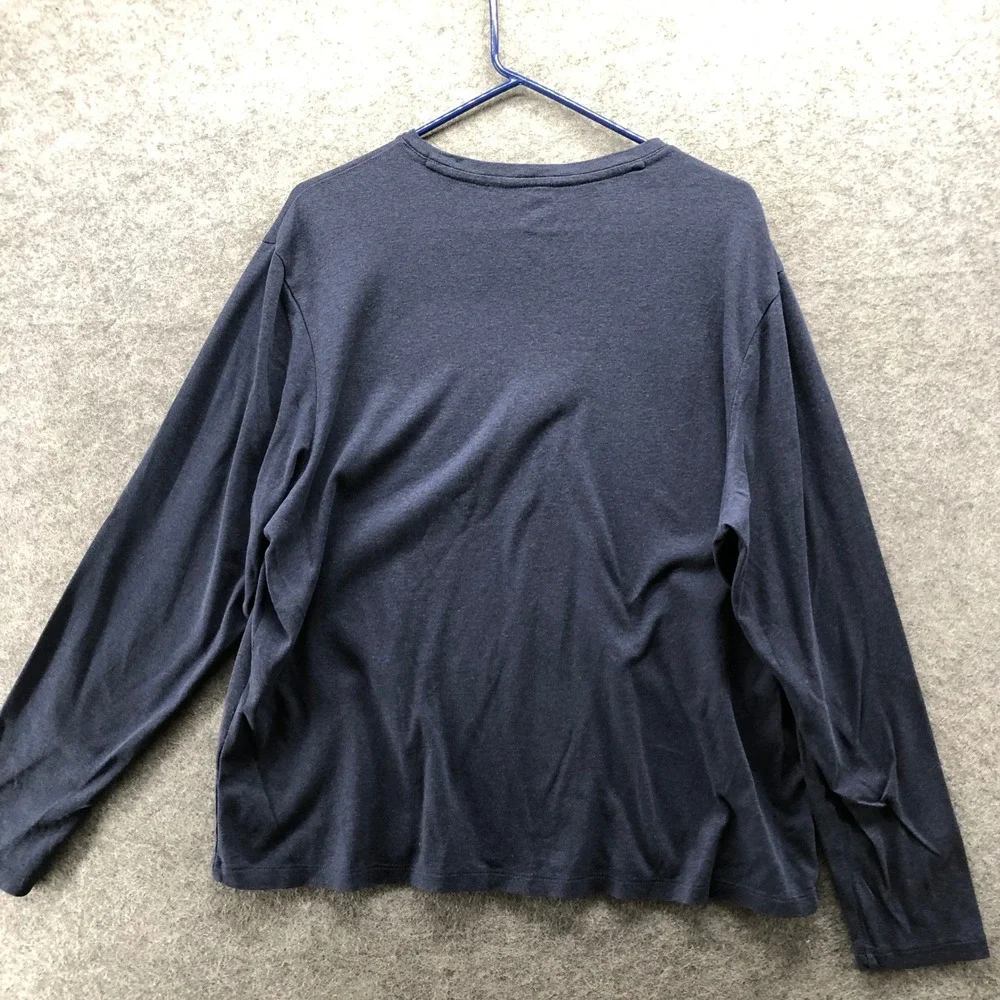 Banana Republic Luxe Touch Performance Long Sleeve T-Shirt Mens XL Navy‎ Blue